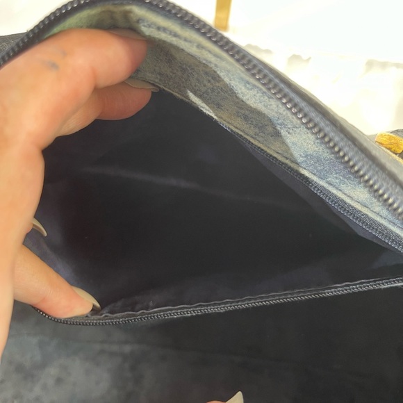 Authentic Gucci  Monogram Vintage Web Boston Navy Tote - Picture 11 of 15